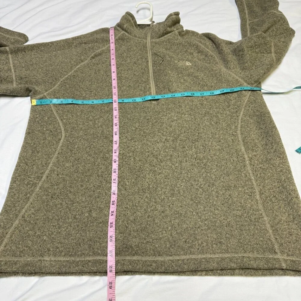 The‎ North Face Men’s Heathered 1/4-Zip Fleece Pullover L Olive EUC
